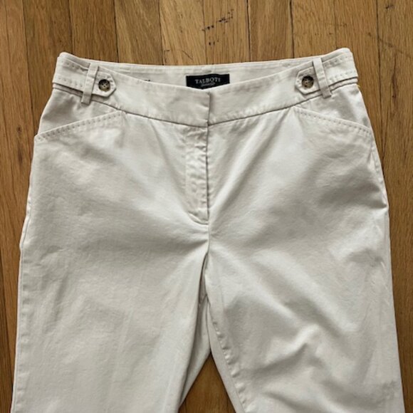 Talbots Women's Khaki Chino Heritage Pants Size 8 - Picture 2 of 12